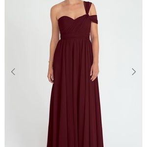 Jenny Yoo Purple Strapless Bridesmaid Dress